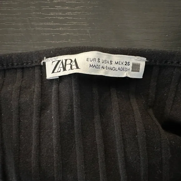 Zara Black Ribbed and Solid Bodysuits - Picture 4 of 5